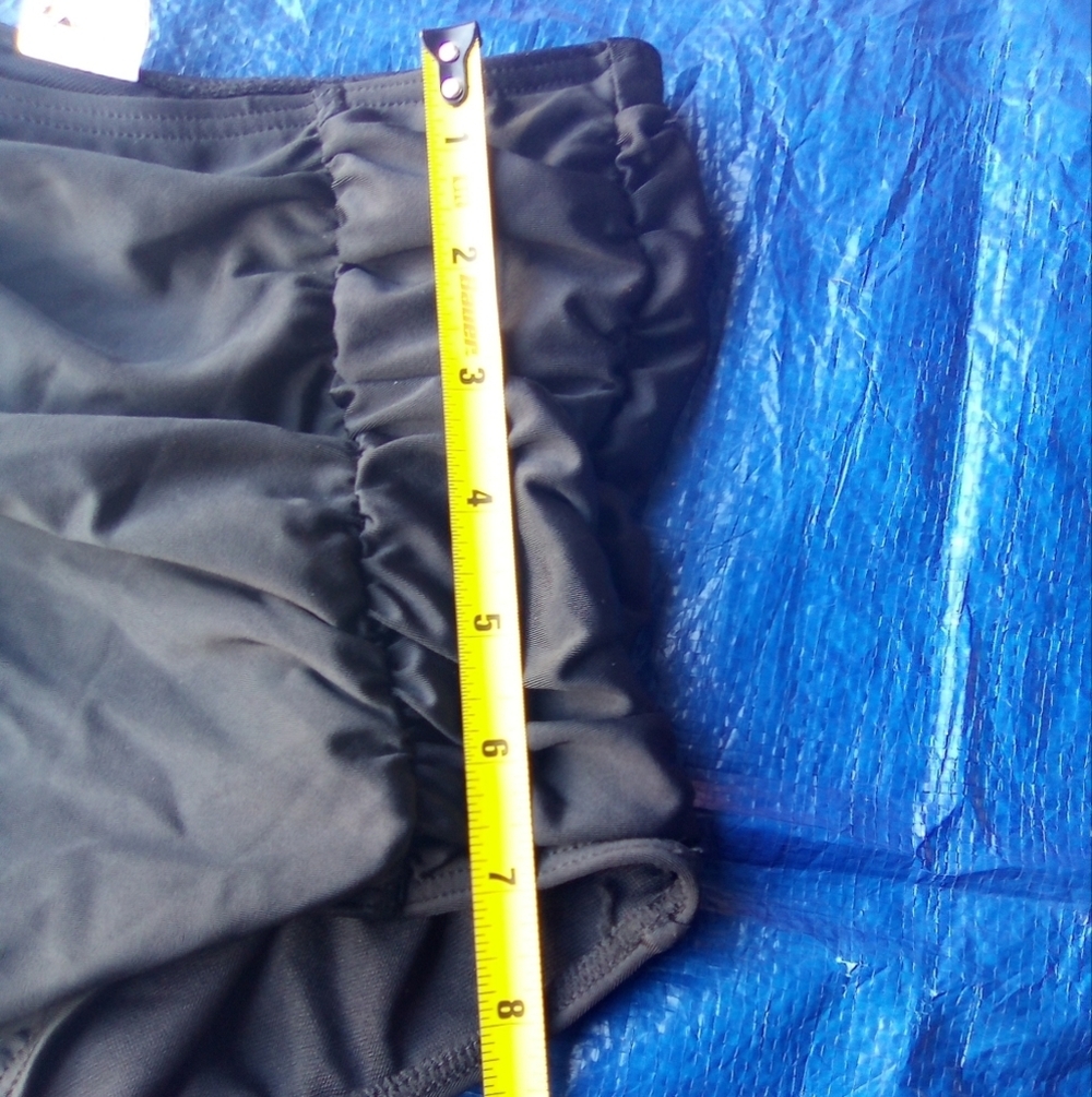 COCOSHIP Black Ruched Swim Bottom - Picture 3 of 6